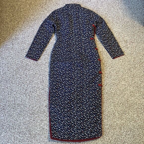 Pegasus Fly House Vintage Floral Chinese Qipao Dress Size XS Theater Quilted - Picture 7 of 11